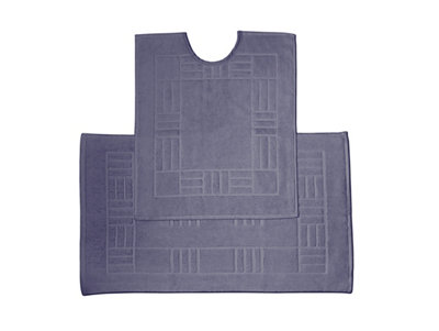 Rapport Home Chatsworth Cotton Pedestal Mats Denim from B&Q