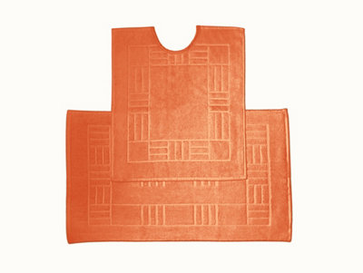 Rapport Home Chatsworth Cotton Mats Tangerine from B&Q