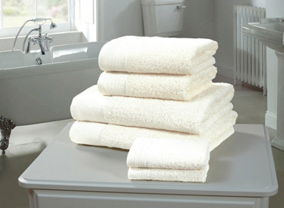 Rapport Home Chatsworth Pure Cotton Face Towel White from B&Q