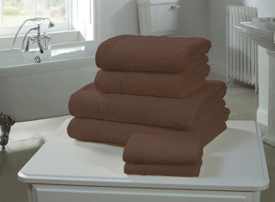 Rapport Home Chatsworth Pure Cotton Face Towel Choc from B&Q