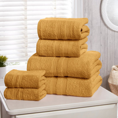 B&Q -  Camden Pure Cotton Face Towel Ochre