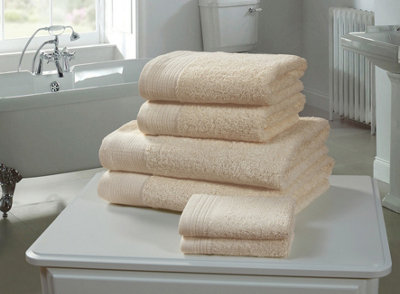 Rapport Home Chatsworth Pure Cotton Face Towel Biscuit from B&Q