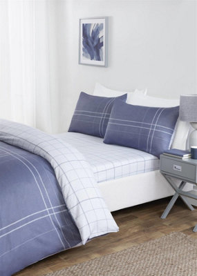 Rapport Hudson Checked Multi Duvet CoverFitted Sheet And Pillow Case from B&Q