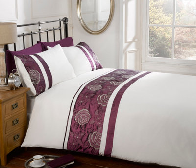 Rapport Home Lexi Polyester Duvet Set With Pillowcase from B&Q