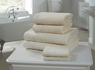 Rapport Home Chatsworth Hand Towel Pure Cotton Cream from B&Q