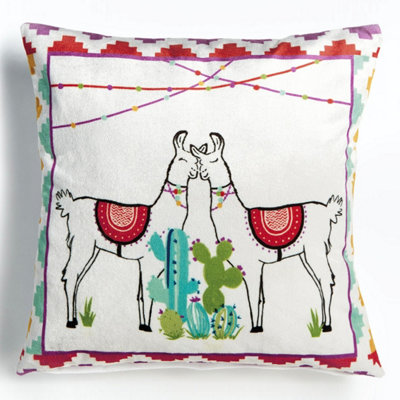 Rapport Home Happy Llamas Cushion Cover (43X43Cm) Multicolor from B&Q