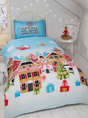 B&Q Gingerbread Town Single Duvet Set Multi (Ginger-Sing-Mult)