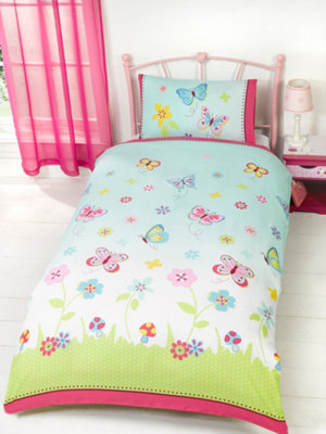 B&Q -  Butterfly Garden Duvet Set With Pillowcase
