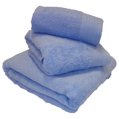 Rapport Home Chatsworth Bath Sheet Pure Cotton Blue from B&Q