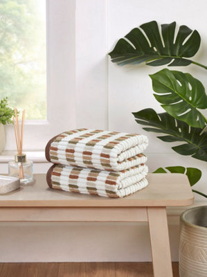 B&Q -  Santa Cruz Hand Towel Pure Cotton Natural