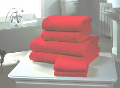 Rapport Home Chatsworth Pure Cotton Bath Towel Ruby from B&Q