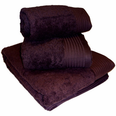 Rapport Home Chatsworth Bath Sheet Pure Cotton Damson from B&Q