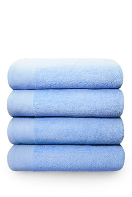 Rapport Home Chatsworth Pure Cotton Super Sheet Towel Blue from B&Q