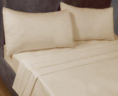 Rapport Home Sleepnd Percale Polycotton Plain Fitted Sheet (16" Box) from B&Q