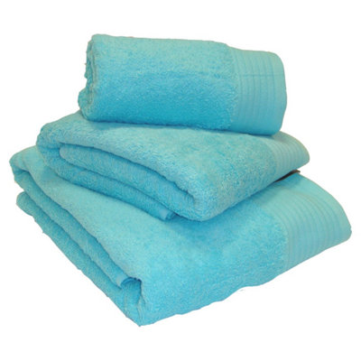 Rapport Chatsworth Egyptian Cotton Turquoise Bath Towel from B&Q