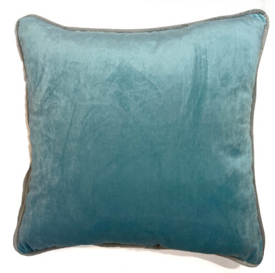 Rapport Home Piped Velvet Cushion Cover (43X43) from B&Q