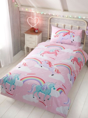 My Little Unicorn Junior Duvet Cover And Pillowcase Set from B&Q