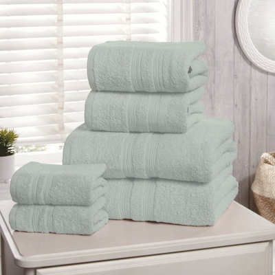 B&Q -  Camden 6 Piece Towel Bale Set Pure Cotton Duck Egg