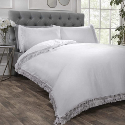 Rapport Tia Trellis Tasselled Duvet Cover Bedding Set from B&Q