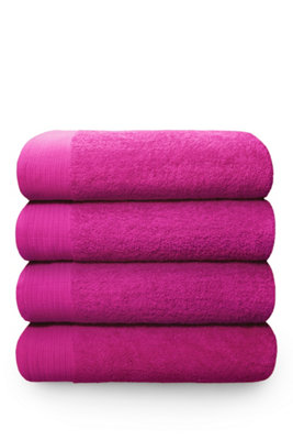 Rapport Home Chatsworth Pure Cotton Super Sheet Towel Fuschia from B&Q