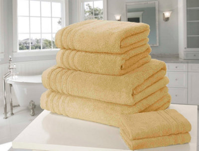 B&Q -  So Soft Bath Towel Pure Cotton Ochre