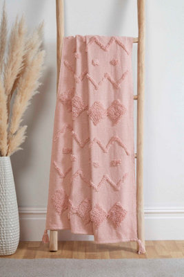 Rapport Home Juniper Tufted Cotton Blanket Throw from B&Q