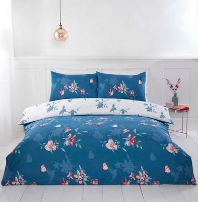 Rapport Home Hummingbird Microfibre Floral Polyester Duvet Set With Pillowcase from B&Q