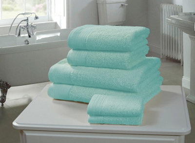 Rapport Home Chatsworth Pure Cotton Face Towel Turquoise from B&Q