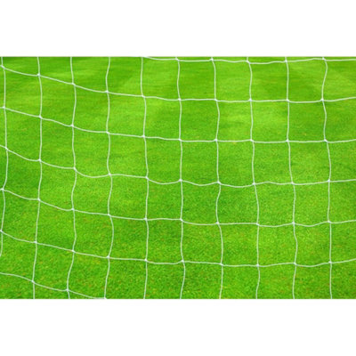 B&Q -  Football Goal Nets 2.5mm Knotted (Pair) White 12' X 6'