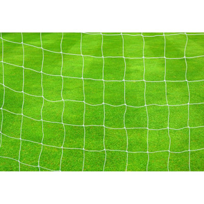 Precision Football Goal Nets 2.5mm Knotted (Pair) White 16' X 7' from B&Q