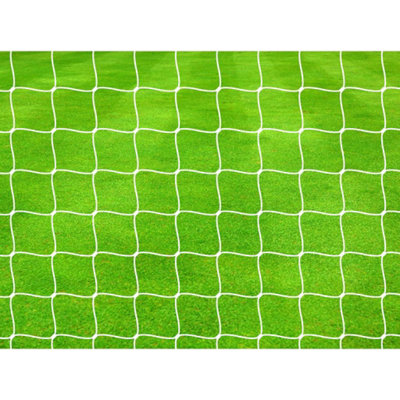 Precision Pro Football Goal Nets 4mm Braided (Pair) White 21' X 7' from B&Q