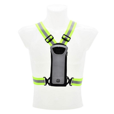 Six Peaks LED Reflective Vest with Phone Holder - Safety Yellow - Image 6