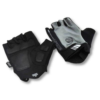Six Peaks Adult Cycling Gloves Small Grey/black from B&Q