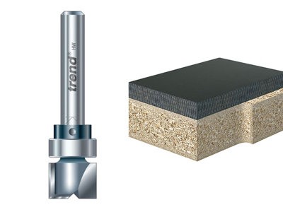 Trend 46/95X1/4Tc X 1/4 Tct 90 Shank Mounted Template Profiler 12.7 X 25.4mm from B&Q