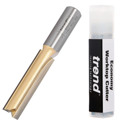 Trend Br01X1/2Tc 50mm 1/2" Tct Straight Kitchen Fitters Worktop Router Cutter from B&Q