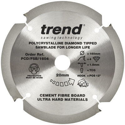 Trend Pcd/fsb/1604 Pcd Laminate Saw Blade 160mm 20mm Festool Saw Hkc55 Hk55 Ts55 from B&Q