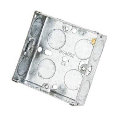 Niglon E11 1 Gang Metal Box 25mm (Pack Of 10) from B&Q