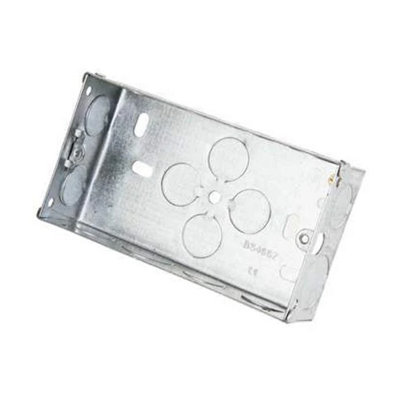 Niglon Es2 2 Gang Metal Box 35mm (Pack Of 10) from B&Q