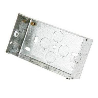 Niglon Sb1 2 Gang Metal Box 47mm (Pack Of 10) from B&Q