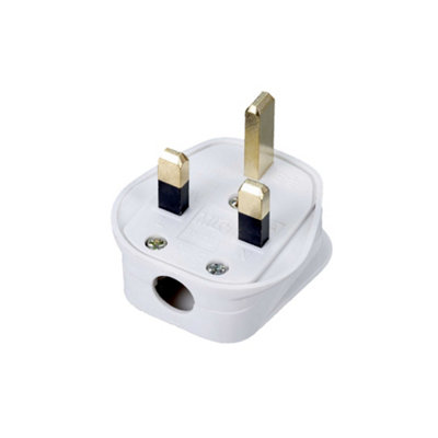 Niglon Pt13Rw High-Quality 13A Three Pin Heavy Duty Plug Top White Plastic