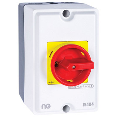 Niglon Is404 40A Rotary Isolator 4 Pole Ip65 from B&Q