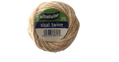 6 X Ultratape Ultra Twine Sisal Twine Small Ball 200M Per Kg from B&Q