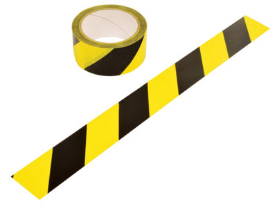 Netagon Laminated Chevron Hazard Warning Tape 50mm X 33M from B&Q