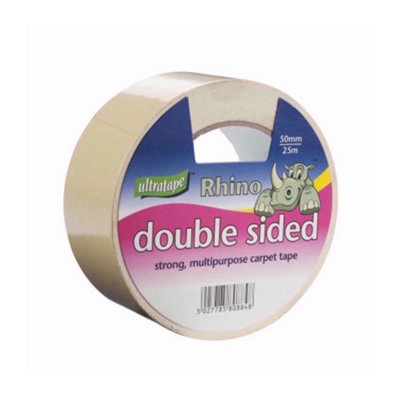 Ultratape Rhino Double Sided Carpet Tape-50mm X 25M from B&Q