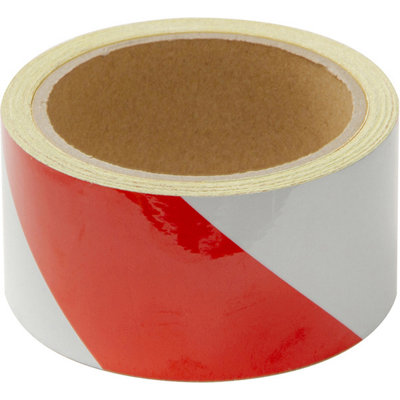 Mehr Reflective Red/wht Tape 50 mm X 10 M Tape30 Qty 1 Roll Ultratape from B&Q