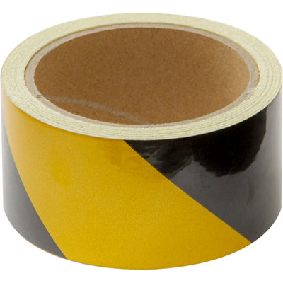 Mehr Reflective Blk/yel Tape 50 mm X 10 M Tape31 Qty 1 Roll Ultratape from B&Q
