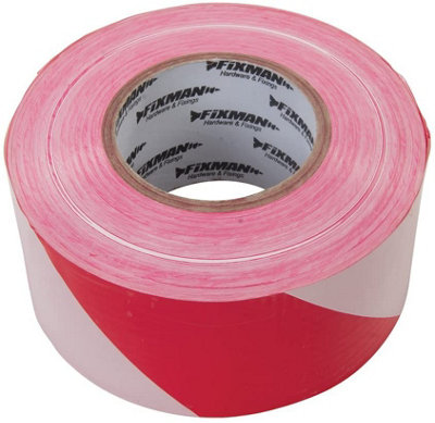 Ultratape 70mm X 500M Professional Red /white Barrier Tape from B&Q