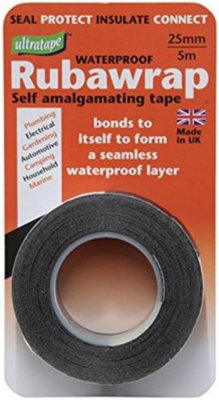Ultratape Rubawrap 25mm X 5M  Self Amalgamating TapeBlack6 from B&Q
