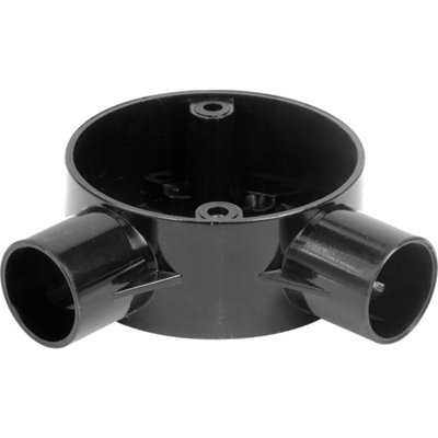 CED 20mm Angle Box Black Pvc Conduit from B&Q