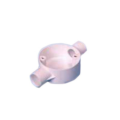 CED 25mm Through Conduit Box Pvc White from B&Q